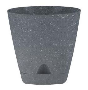 Горшок для цветов InGreen Amsterdam D250мм 8л с прикорневым поливом темный камень